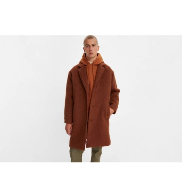 Levi’s Men’s Wool Blend Oversized Slouch Overcoat Jacket Size X-Large NWT - Picture 6 of 16